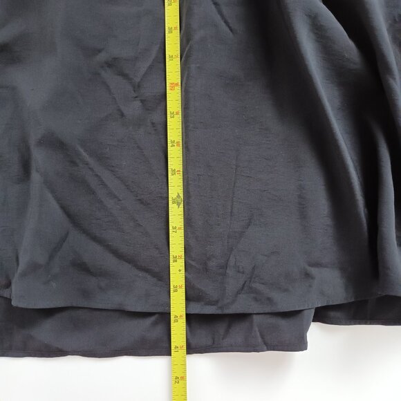 COS RACER-NECK SLEEVELESS SIDE-SEAM POCKETS MIDI BLACK MODAL-BLEND DRESS US 6 - Picture 14 of 14